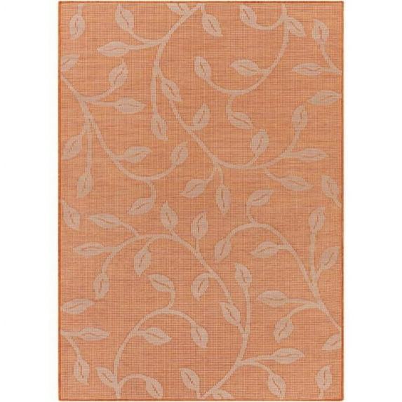 Surya Pasadena PSA-2323 76 x 108" Rectangle Traditional Fabric Rug in Orange