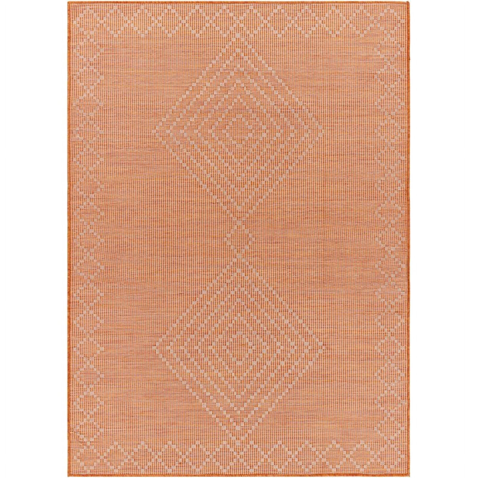 Surya Pasadena PSA2371 61 x 84" Rectangle Fabric Rug in Burnt Orange