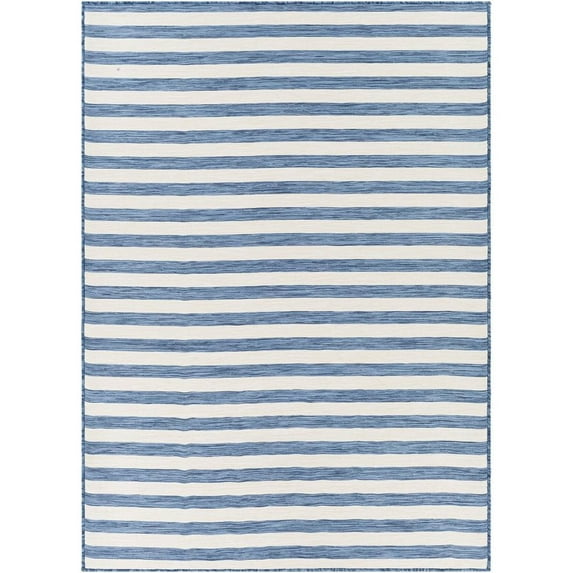 Surya Pasadena PSA-2379 31 x 59" Rectangle Fabric Rug in Denim Blue/Cream
