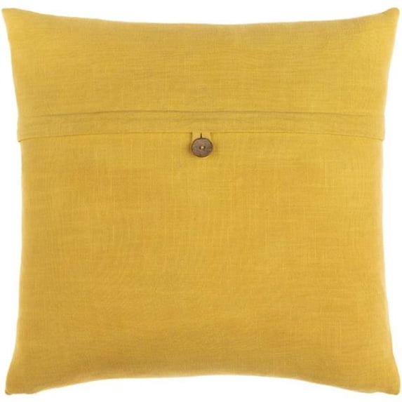 Surya Penelope 20"Hx20"W Polyester Fill Cotton Pillow Kit in Mustard Yellow