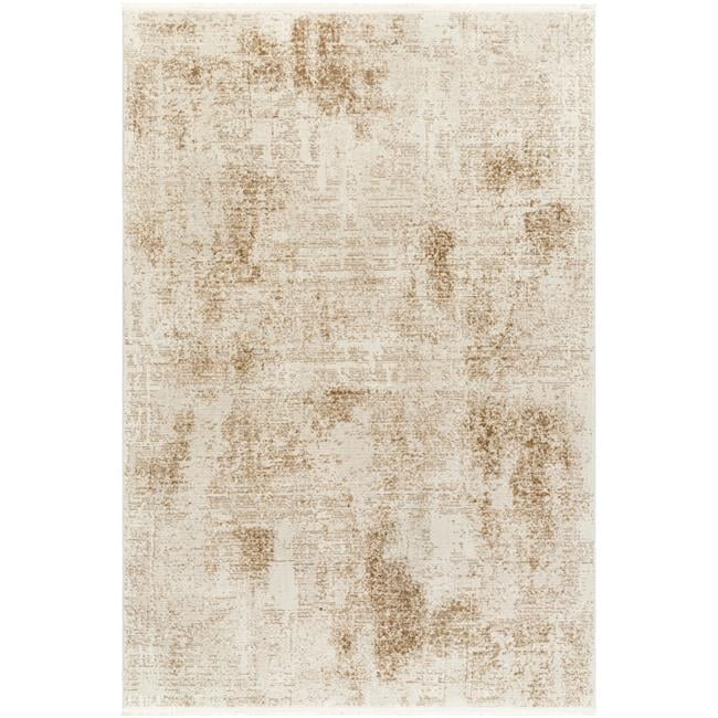 Ivory Rectangular Easy Care Polyester 7'10" x 10' Rug