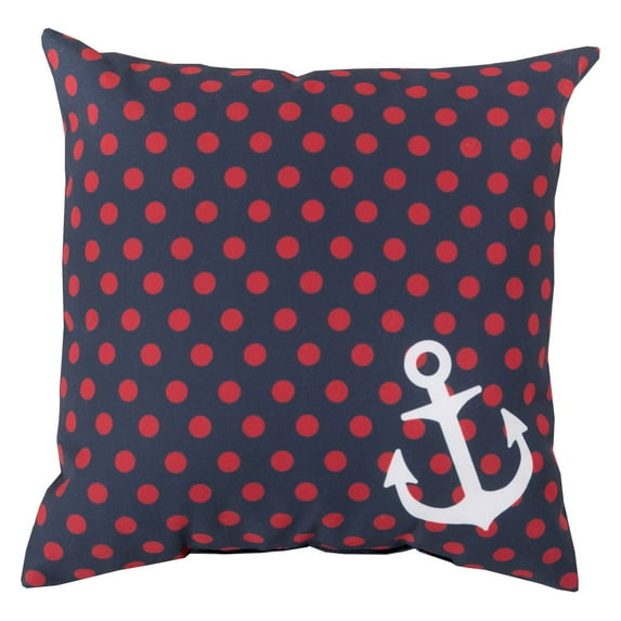 Surya Polka Dot Anchor Outdoor Pillow