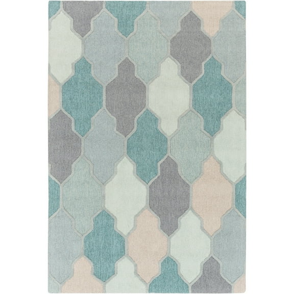 Surya Pollack Geometric and Trellis Transitional Area Rug, Green
