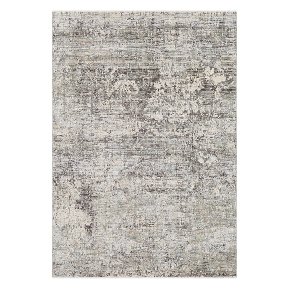 Surya Presidential PDT-2303 24x39" Rectangle Modern Fabric Rug in Gray/Charcoal