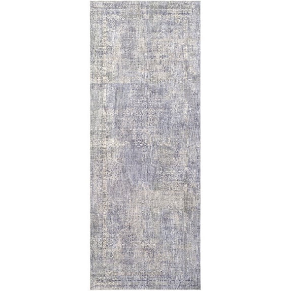 Surya Presidential PDT-2320 39x96" Runner Traditional Fabric Rug in Blue/Gray