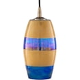 thumbnail image 1 of Surya RMP-001 10 x 5.75 x 5.75 in. Rampart 1 Light Pendant Ceiling Light, Dark Blue & Saffron, 1 of 2