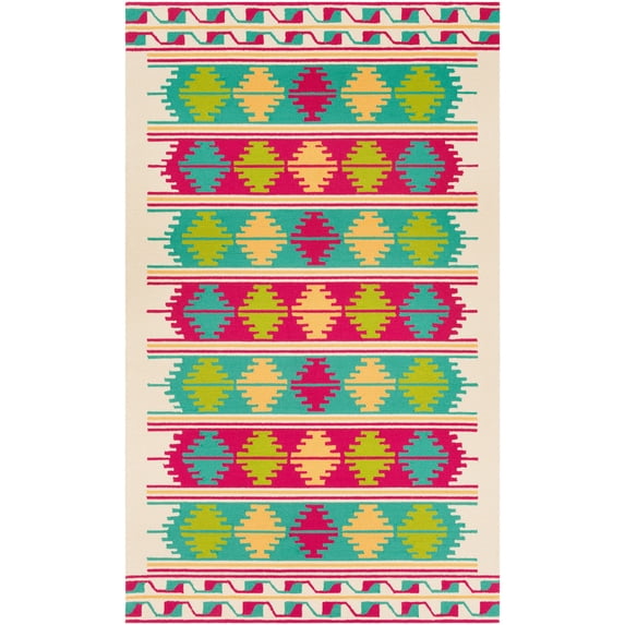 Surya RAI1272-58 5 x 8 ft. Rain Indoor & Outdoor Rectangle Area Rug - Multicolor