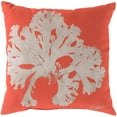 thumbnail image 1 of Surya RG052-2020 20 x 20 x 4 in. Rain Coastal Square Throw Pillow, Bright Orange & Beige, 1 of 2
