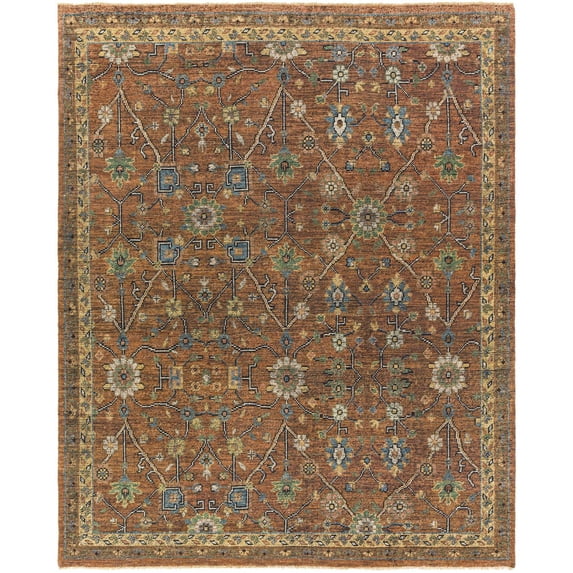Reign Hand Knotted Area Rug - Dark Brown - 6' x 9'