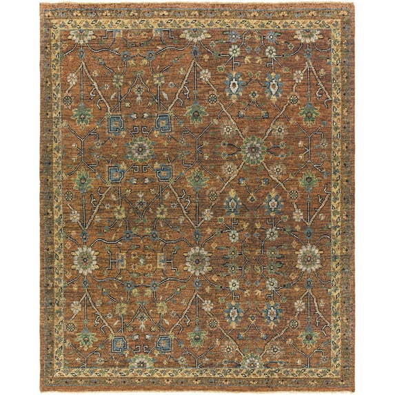Surya Reign REG-2301 96x120" Rectangle Traditional Wool Rug in Brown/Blue