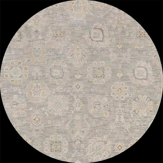 Surya Reina 79x79" Traditional Polyester Rug in Tan/Brown/Gray/Olive