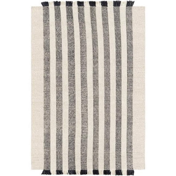 Surya Reliance RLI-2302 60x90" Rectangle Wool Area Rug in Black/Light Beige