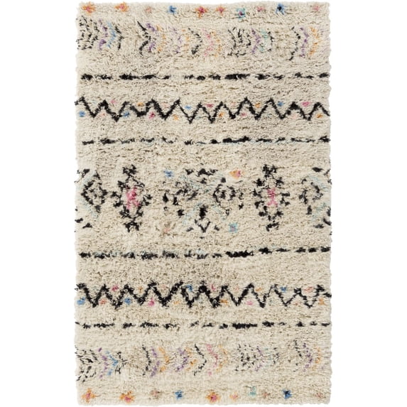 Surya Riad 8' x Area Rug 8' x 10' Neutral Black