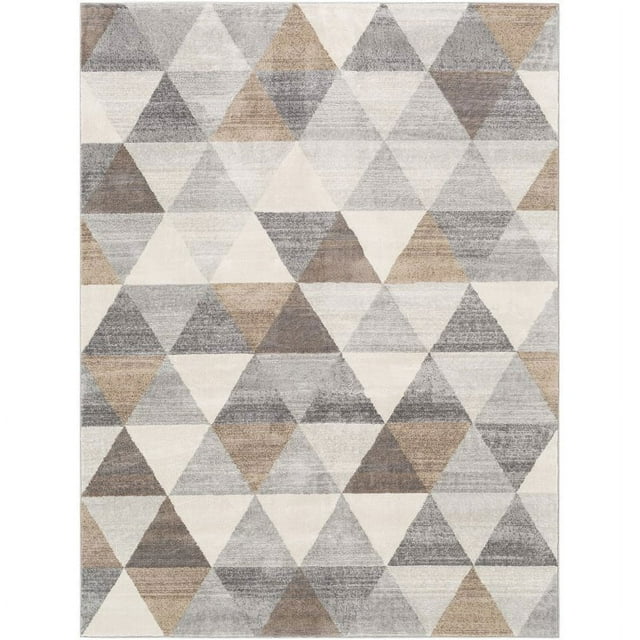 Surya Roma ROM-2303 108 x 147" Rectangle Modern Fabric Rug in Gray/Charcoal/Tan