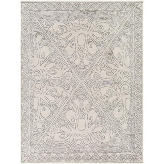 Surya Roma ROM-2386 79 x 108" Rectangle Traditional Fabric Rug in Gray/Beige