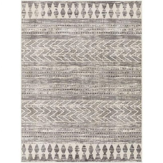 Roma Machine Woven Global Rugs in Light Grey