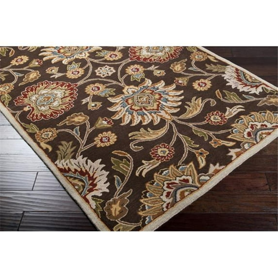 Surya Caesar CAE-1051 117 x 117" Square Traditional Wool Rug in Brown/Olive/Tan