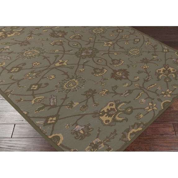 Surya Rug Hand Tufted Area Rug - Black and Gray - 9 x 9 ft. Round