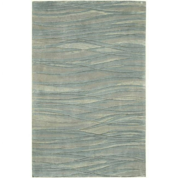 Livabliss SH7406-1616 Shibui Rug- 100% Semi-Worsted New Zealand- Hand Knotted- Blue/Gray/Beige/Ivory- 1'6''X1'6''