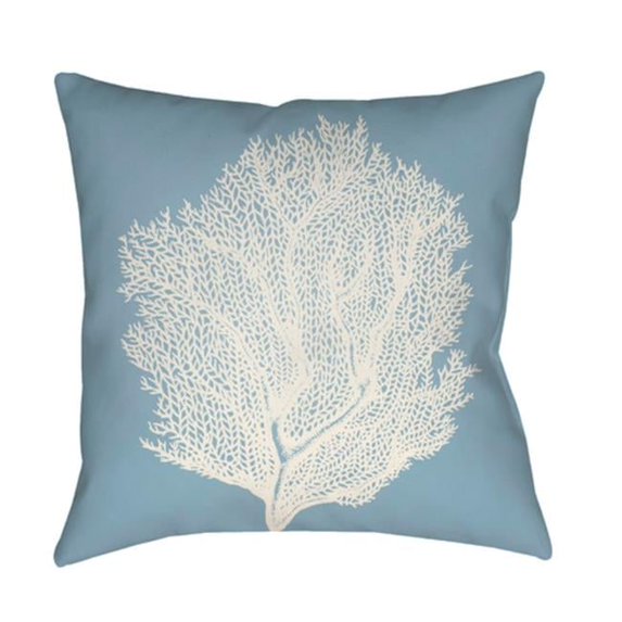 Surya Coastal II 20 x 20 x 4 in. Throw Pillow - Blue - Medium