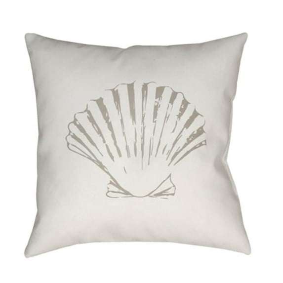 Surya Shells II Square Throw Pillow - Green & Brown - 20 x 20 x 4 in.