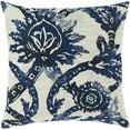 thumbnail image 1 of Surya Sanya Bay SNY-003 20 x 20" Square Cotton Pillow Kit in Ivory/Ink Blue, 1 of 2