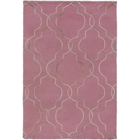 Surya Seabrook 2' x 3' Hand Woven Wool Rug in Pink