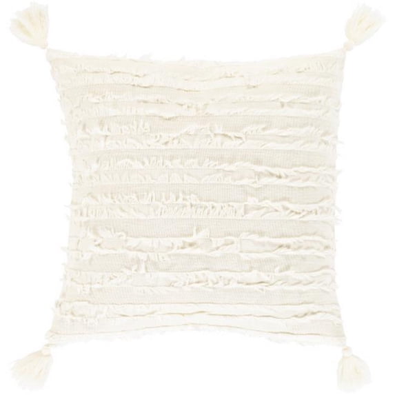 Sereno Woven Coastal Pillow Cover in Ivory