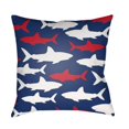 thumbnail image 1 of Surya  Sharks 18 x 18 x 4 in. Throw Pillow - Medium, 1 of 2