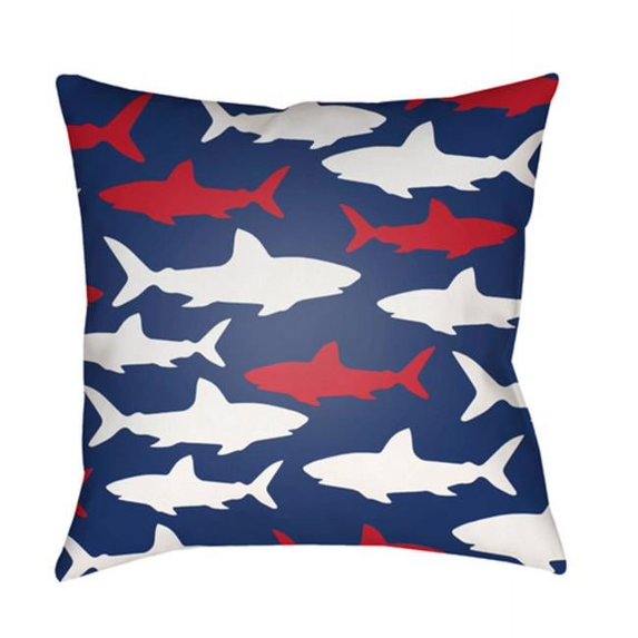 Surya Sharks 18 x 18 x 4 in. Throw Pillow - Medium