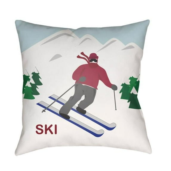 Surya Ski I 18" x 18" Medium Square Throw Pillow SKI001-1818