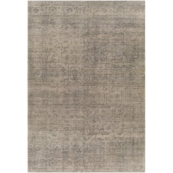 Smyrna Hand Knotted Area Rug - Charcoal - 2' x 3'