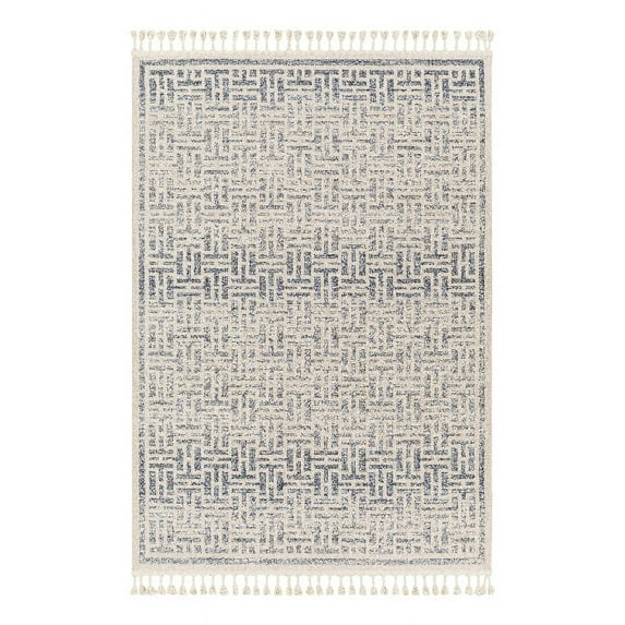 Surya Sofia 94x120" Modern Polypropylene Rug in Blue/White Finish
