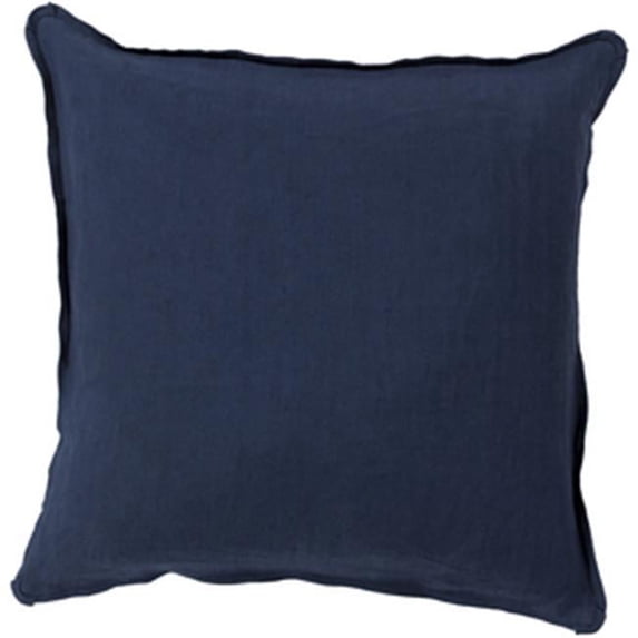 Surya Solid Down Fill 22" Square Pillow in Navy