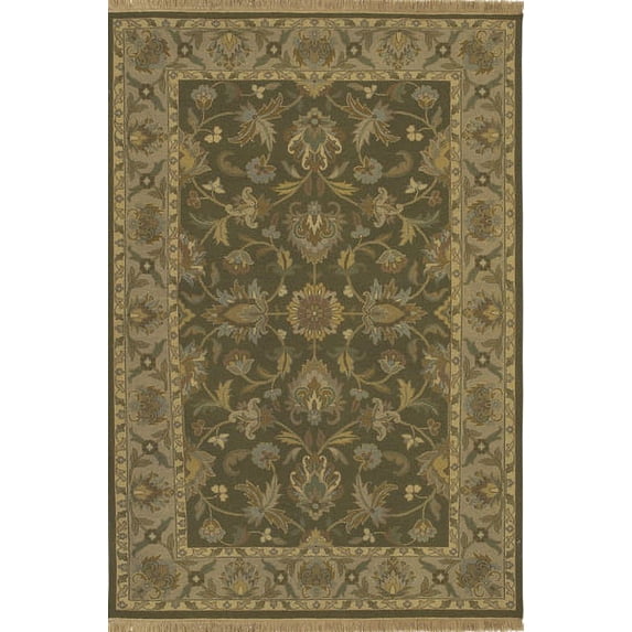 Surya Soumek Area Rug SMK-74 Olive Green Leaves Vines 6' x 9' Rectangle