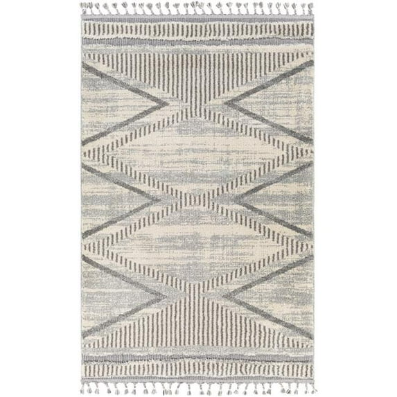 Surya Sousse 82x108" Modern Polypropylene Fabric Rug in Multi-Color