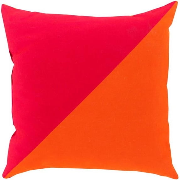Surya  Rain 26 x 26 x 5 in. Throw Pillow - Orange - Large