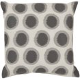 thumbnail image 1 of Surya Surya Pillows Area Rug AR090 Papyrus/Flint Gray Polka Dot Rings 22" x 22" Square, 1 of 3