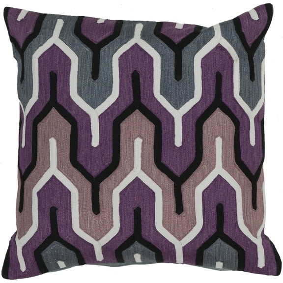 Surya Surya Pillows Area Rug AR107 Grape Moroccan Arches 22" x 22" Square