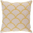 thumbnail image 1 of Surya Surya Pillows Area Rug COM010 Sunshine Yellow/Peach Cream Embroidered Scales 22" x 22" Square, 1 of 4