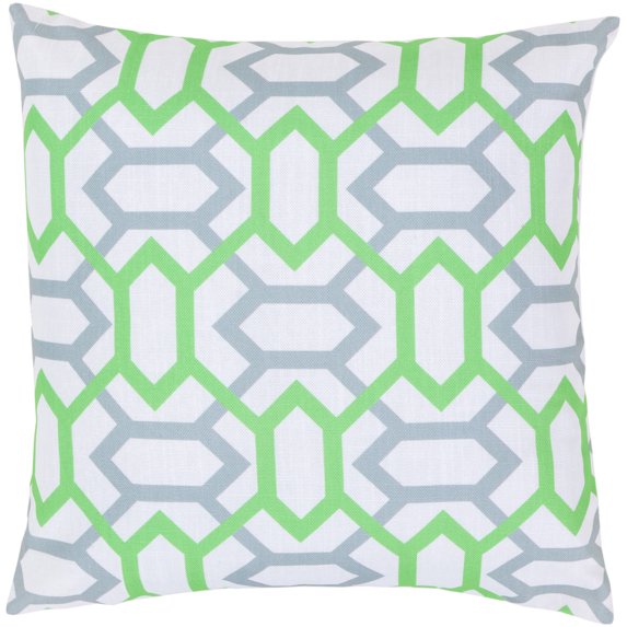 Surya Surya Pillows Area Rug FF048 Neon Lime Diamonds Trellis 22" x 22" Square