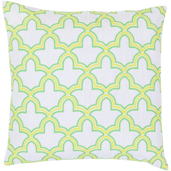 Surya Surya Pillows Area Rug FF050 Chartreuse Yellow Lattice Scales