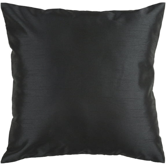 Surya Surya Pillows Area Rug HH037 Black Douppioni Striated 22" x 22" Square