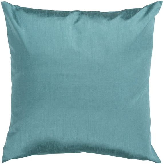 Surya Surya Pillows Area Rug HH041 Turquoise Douppioni Striated 22" x 22" Square