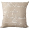 thumbnail image 1 of Surya Surya Pillows Area Rug LG511 Dark Taupe/Papyrus Typography French 22" x 22" Square, 1 of 2