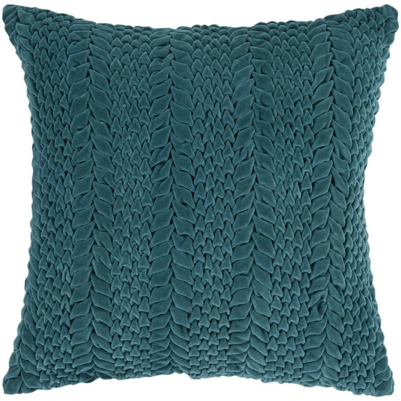 Surya Surya Pillows Area Rug P0279 Teal Green Scales Textured 18" x 18" Square