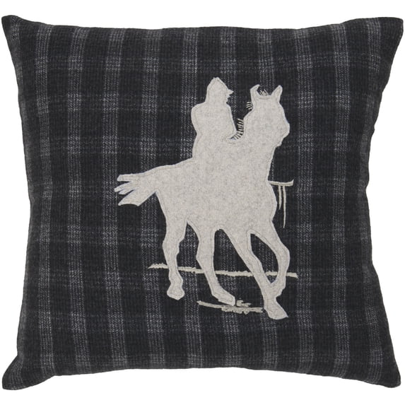 Surya Surya Pillows Area Rug ST109 Black Olive/Misty White Equestrian Horse