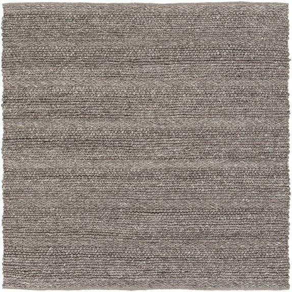 Surya Tahoe TAH-3702 96x96" Square Modern Wool Area Rug in Charcoal/Brown