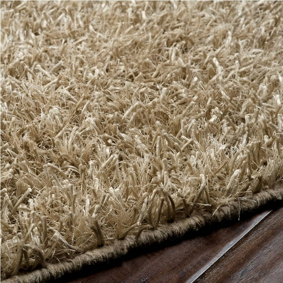 Surya Taz Shag Area Rug TAZ-1002 Beige Shag Hand Woven 5' x 8' Rectangle