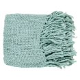 thumbnail image 1 of Surya Tobias 4'3" x 5'11" Throw Blanket in Teal, 1 of 11
